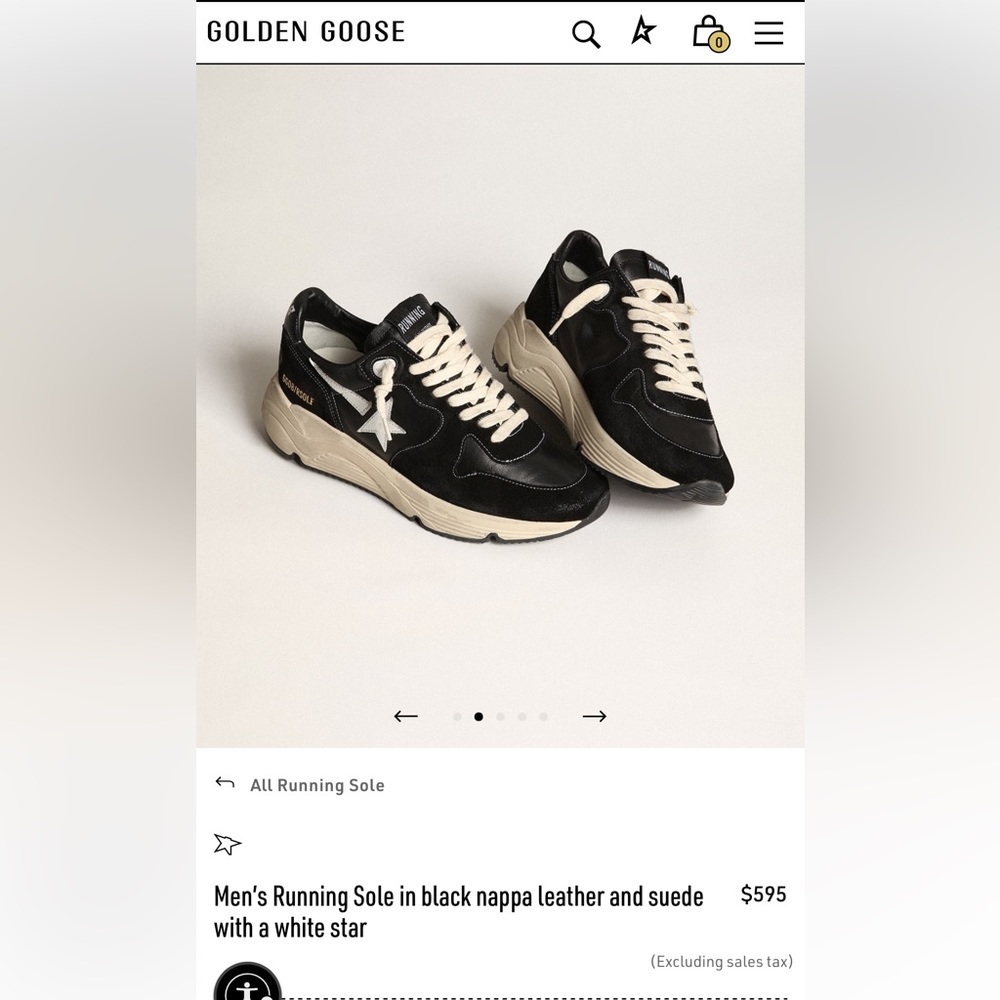 Brand New Designer Shoes Golden Goose Running Sole size 42 (US 9 Mens)